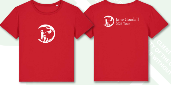 Jane Goodall Womens T Shirt Red
